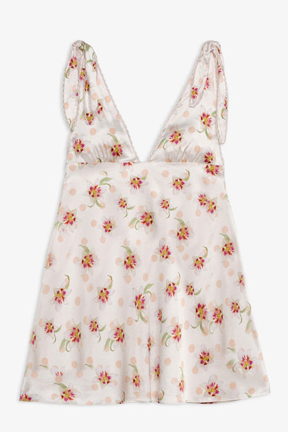 Sunrise Lily Mini Dress Cream Peach - For Love & Lemons