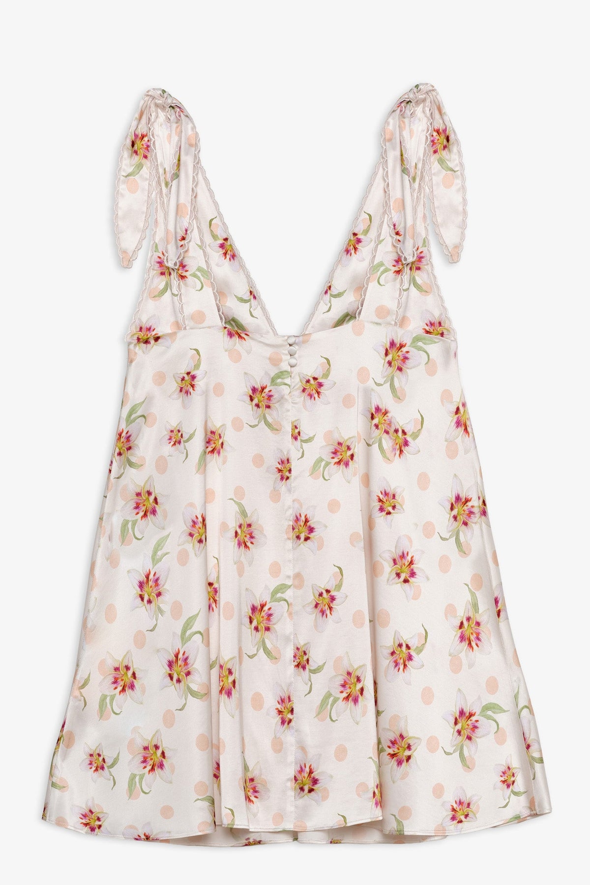 Sunrise Lily Mini Dress Cream Peach - For Love & Lemons