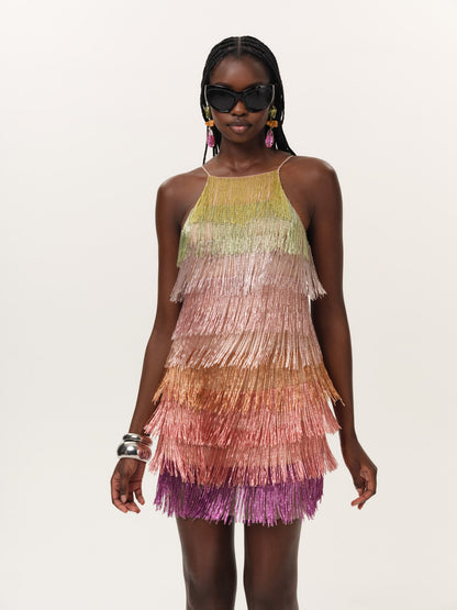 Tropic Crush Mini Dress Rainbow - For Love & Lemons