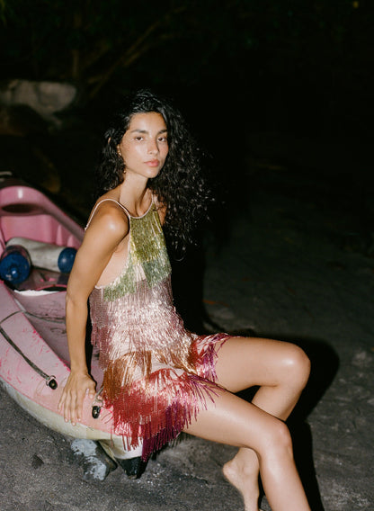 Tropic Crush Mini Dress Rainbow - For Love & Lemons
