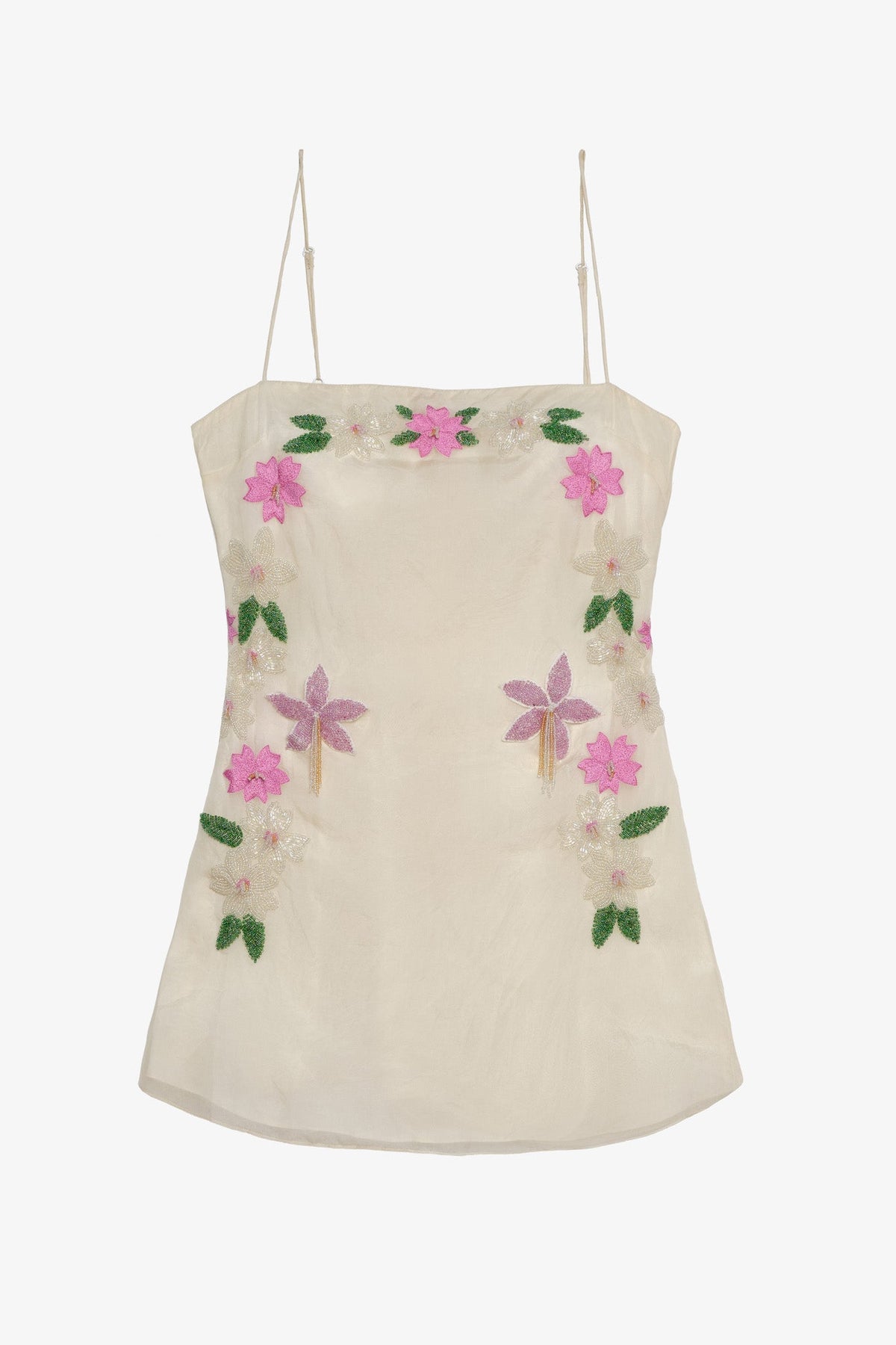 Hibiscus Haze Mini Dress Cream - For Love & Lemons
