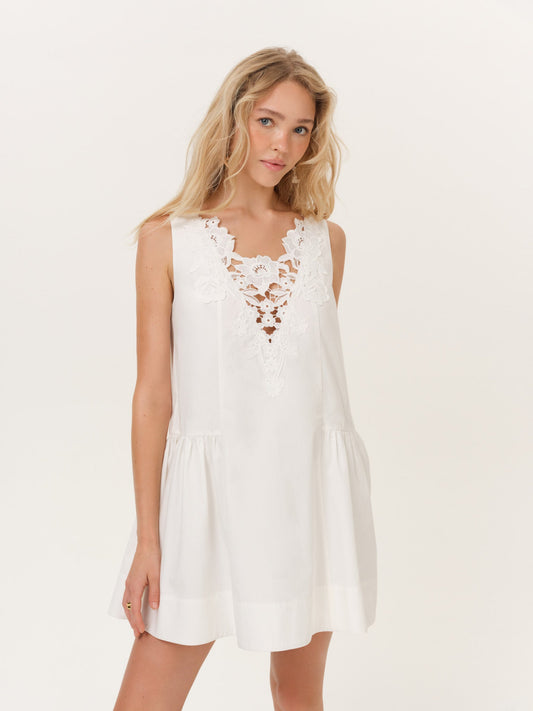 Nicola Mini Dress White - For Love & Lemons