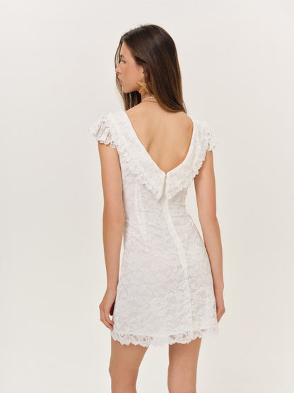 Lost at Sea Mini Dress Cream - For Love & Lemons
