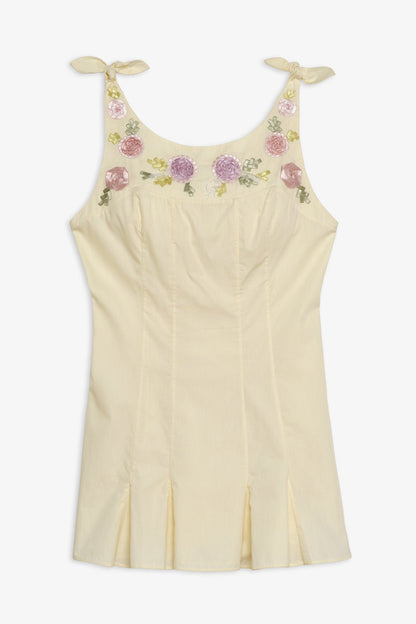 Amari Mini Dress Baby Yellow - For Love & Lemons