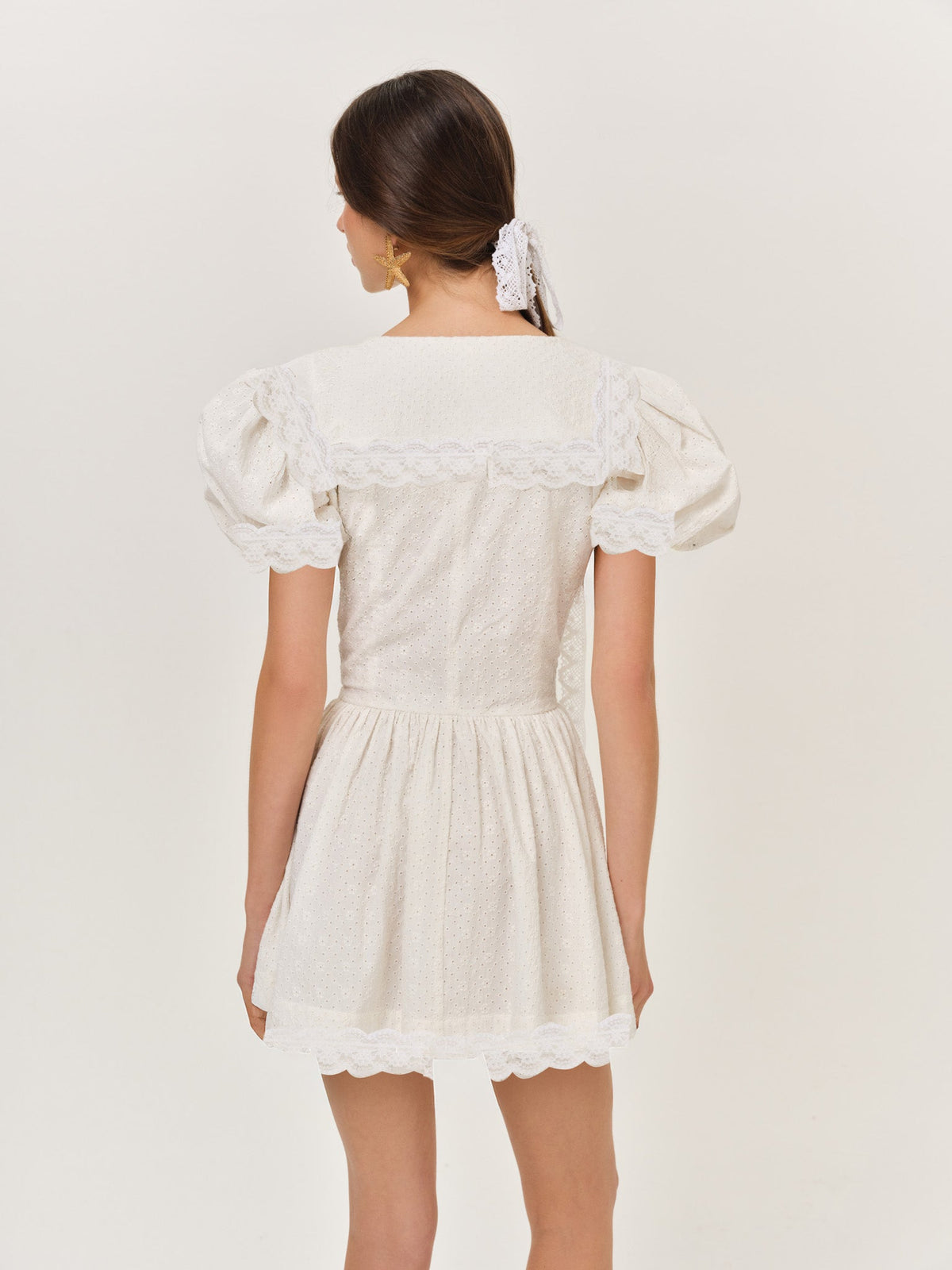 Frannie Mini Dress White - For Love & Lemons