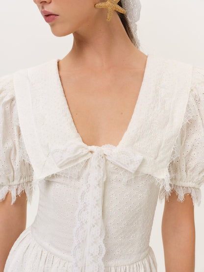 Frannie Mini Dress White - For Love & Lemons