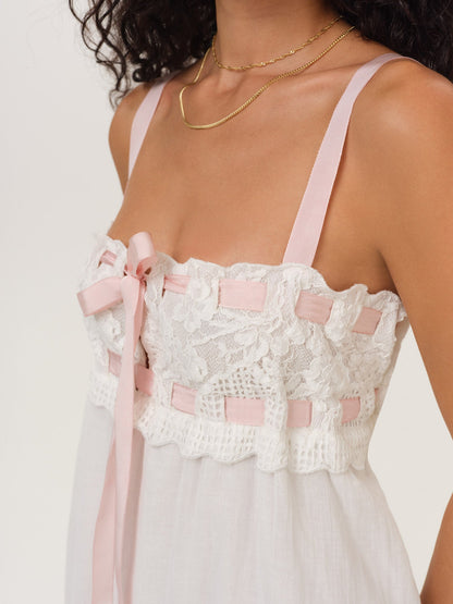 Rylee Mini Dress White - For Love & Lemons