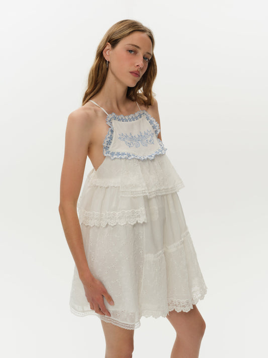 Ariel Mini Dress White - For Love & Lemons