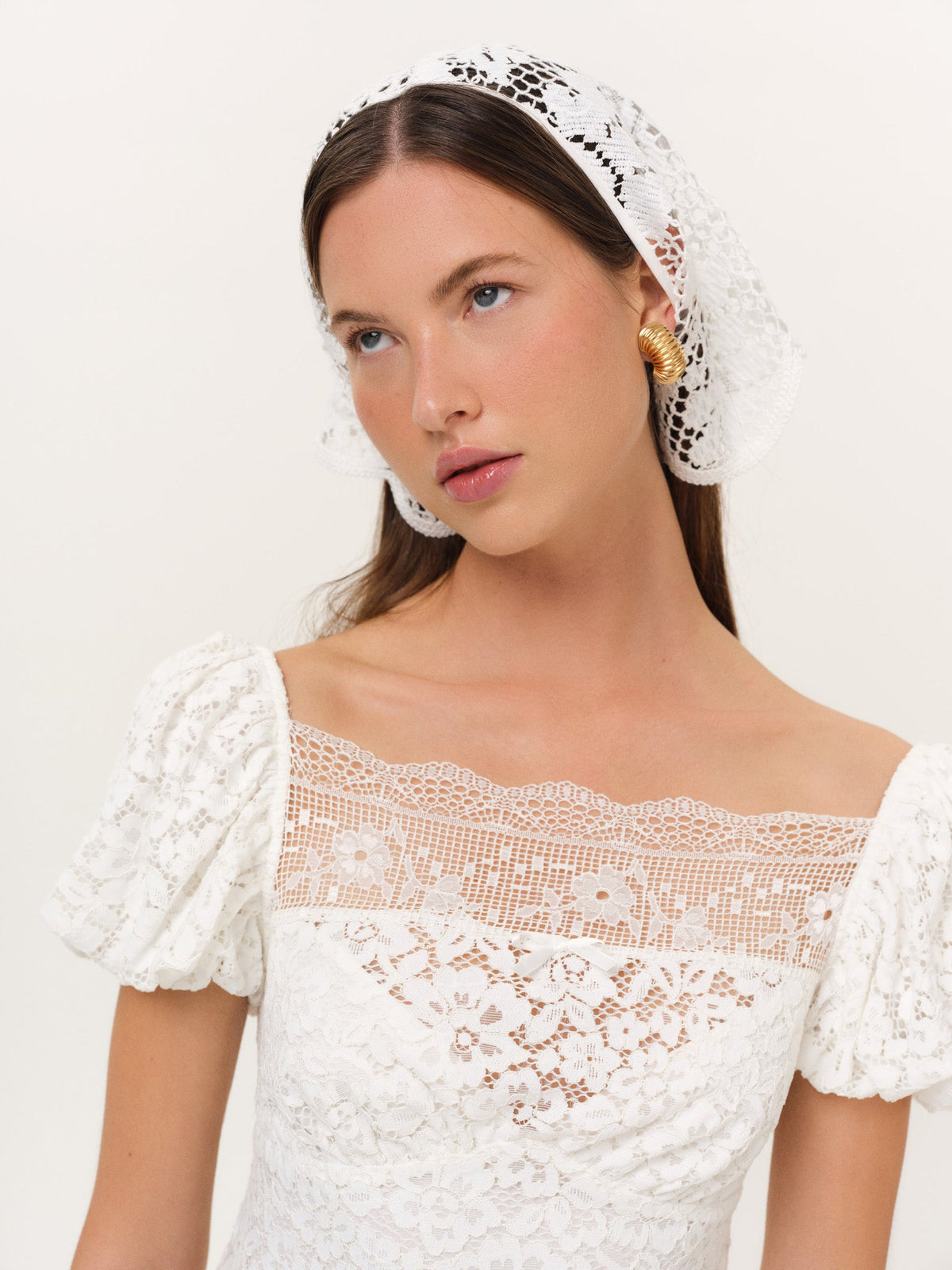 Jacqueline Mini Dress White - For Love & Lemons