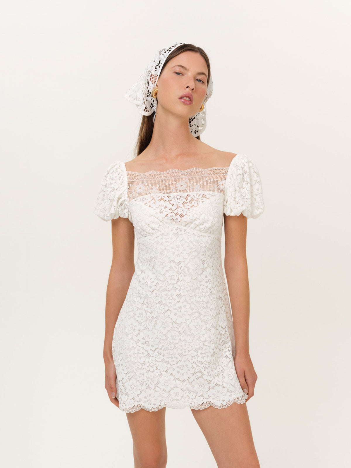 Jacqueline Mini Dress White - For Love & Lemons