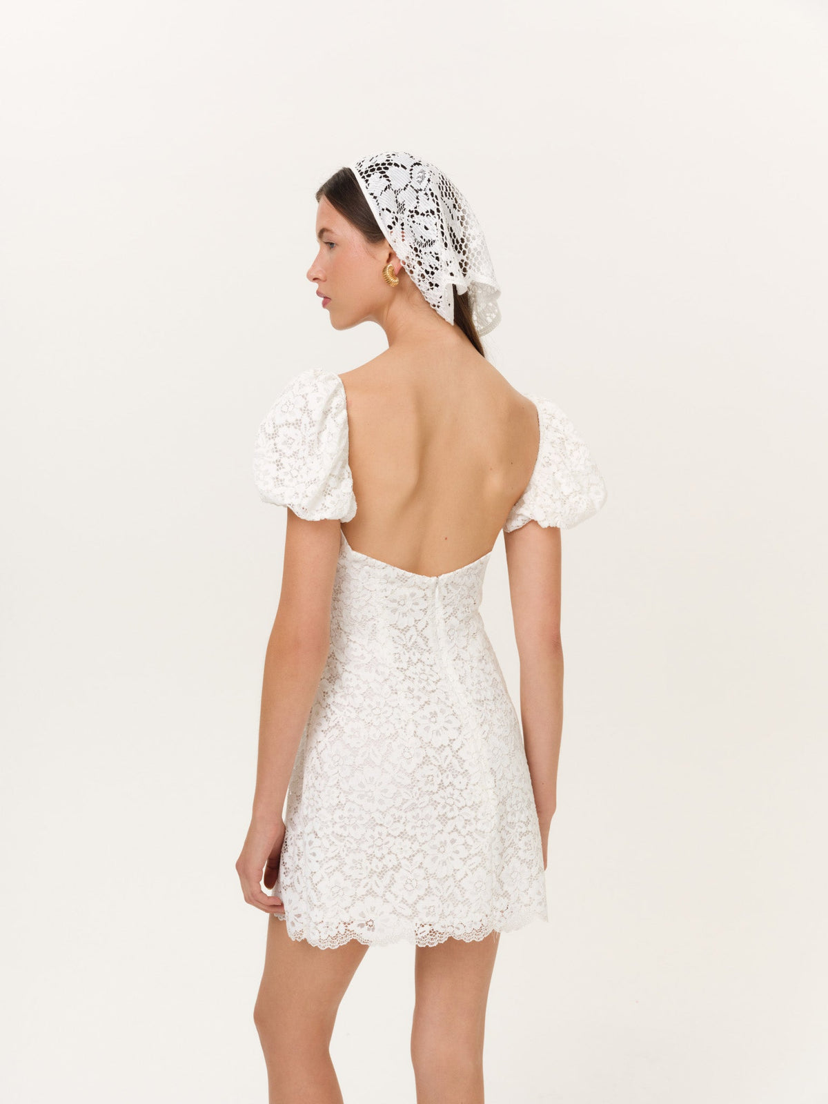 Jacqueline Mini Dress White - For Love & Lemons