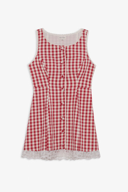 Venus Mini Dress Red Gingham - For Love & Lemons