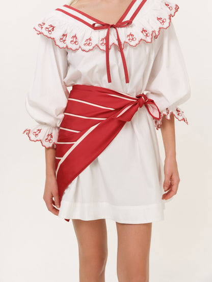 Emma Collared Mini Dress White - For Love & Lemons