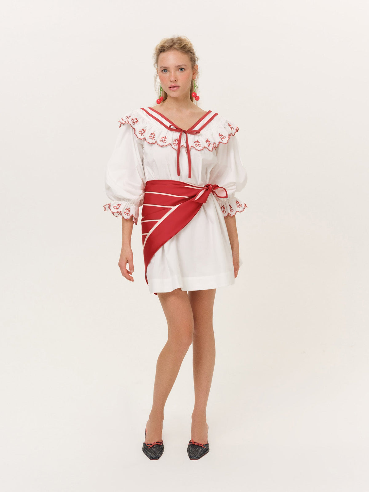Emma Collared Mini Dress White - For Love & Lemons