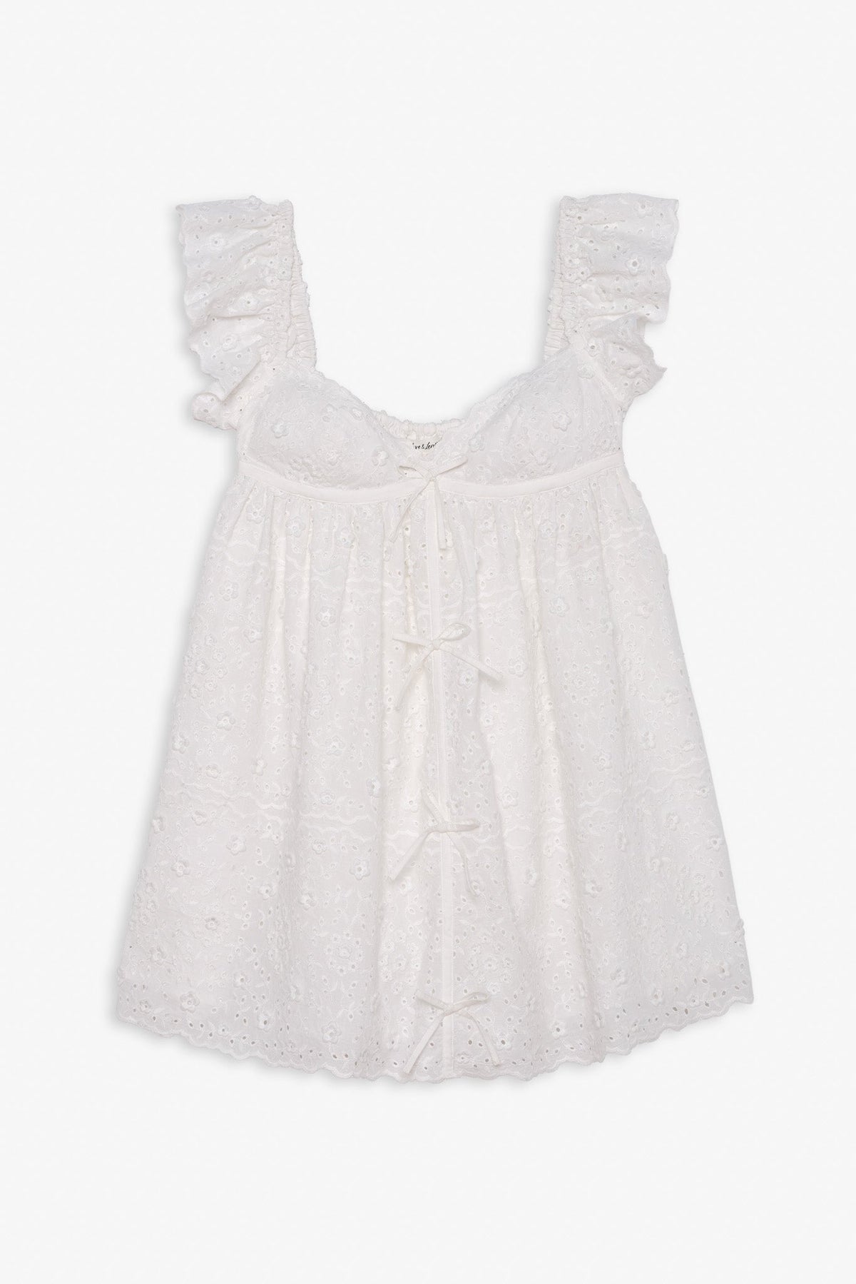Laura Eyelet Mini Dress White - For Love & Lemons