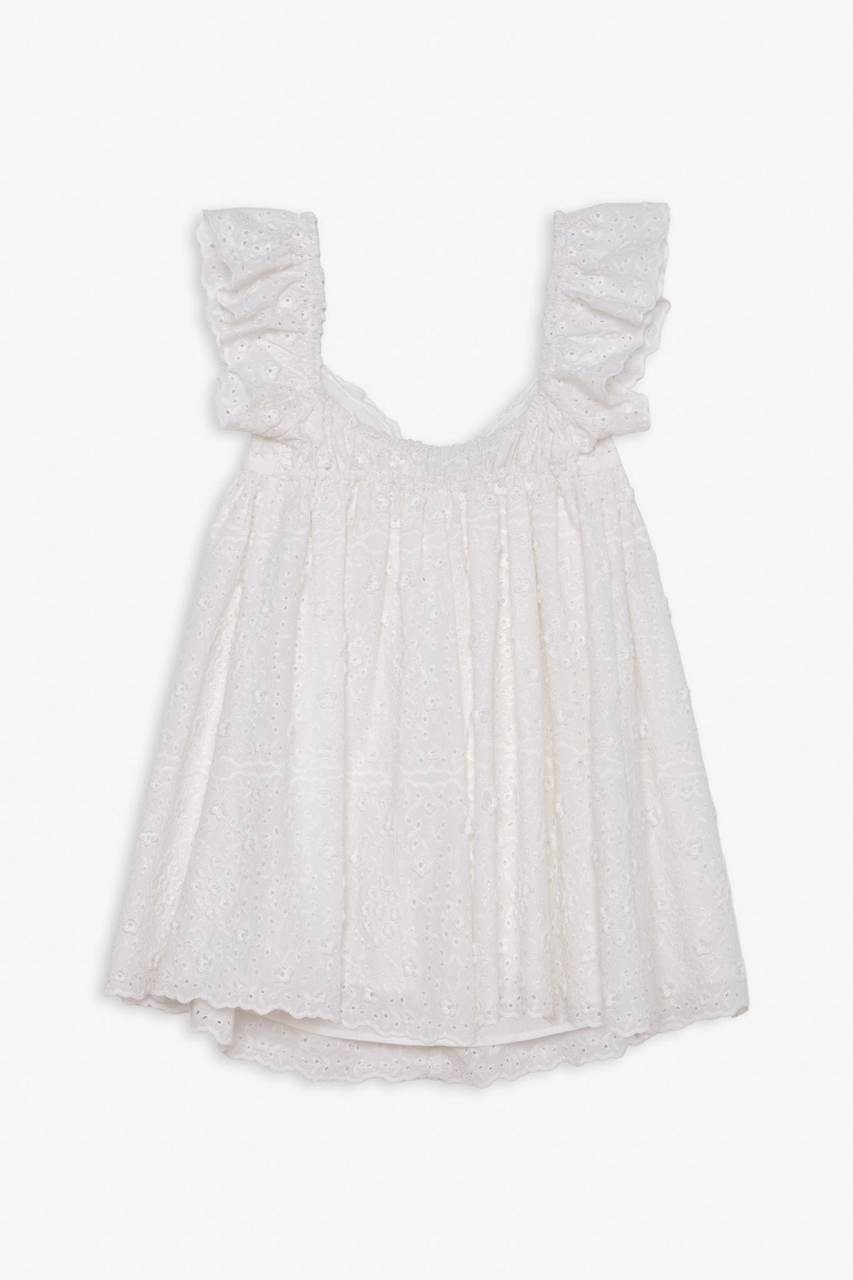 Laura Eyelet Mini Dress White - For Love & Lemons
