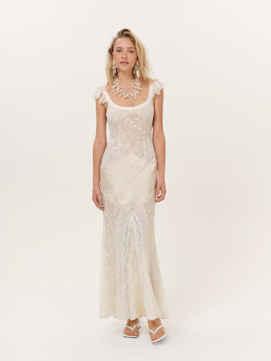 Bellamy Maxi Dress Cream - For Love & Lemons