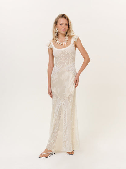 Bellamy Maxi Dress Cream - For Love & Lemons