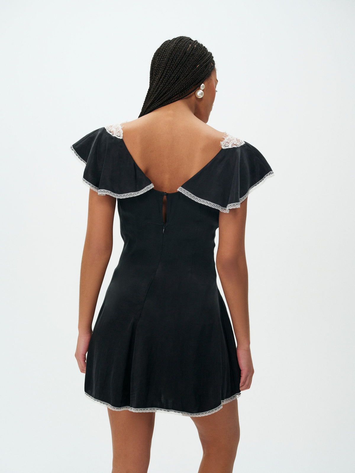 Luna Rose Mini Dress Black - For Love & Lemons