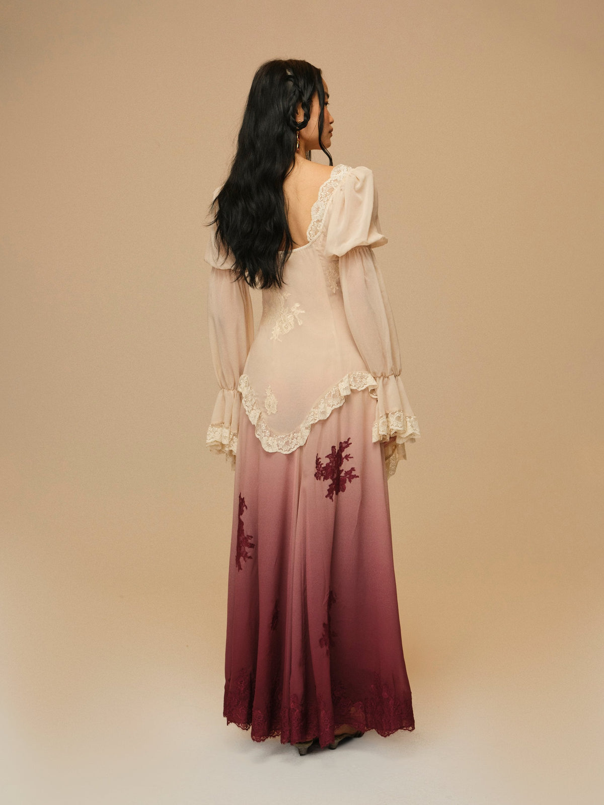 Adelaide Chiffon Maxi Dress Nude - For Love & Lemons