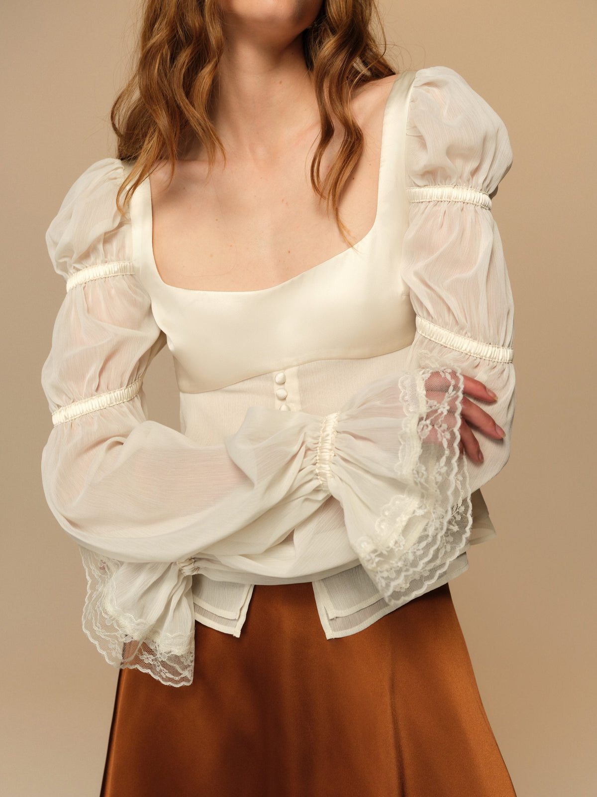 Tiffanie Top Cream - For Love & Lemons