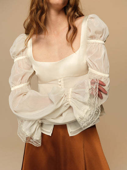 Tiffanie Top Cream - For Love & Lemons