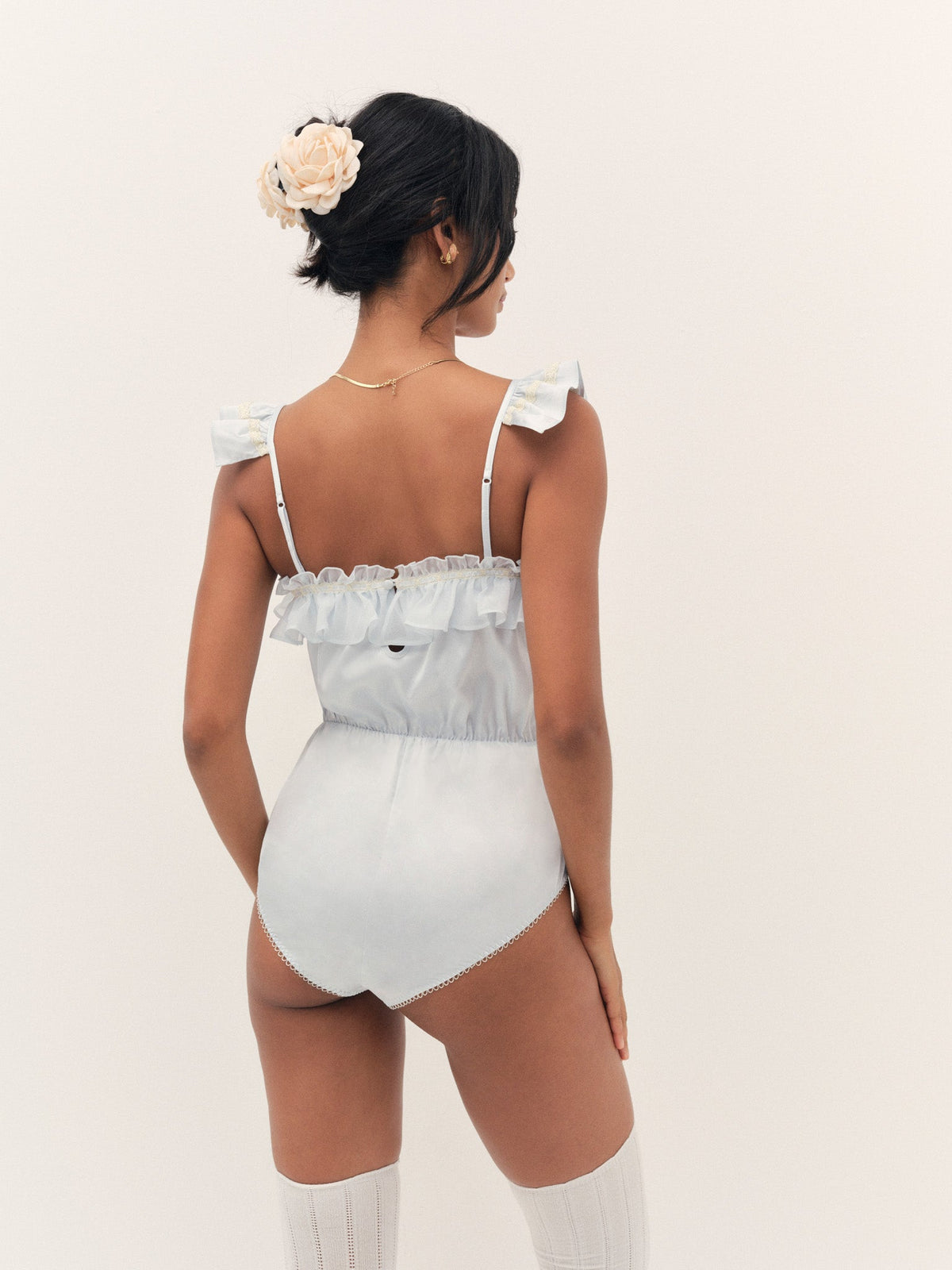 Cleo Romper Blue - For Love & Lemons