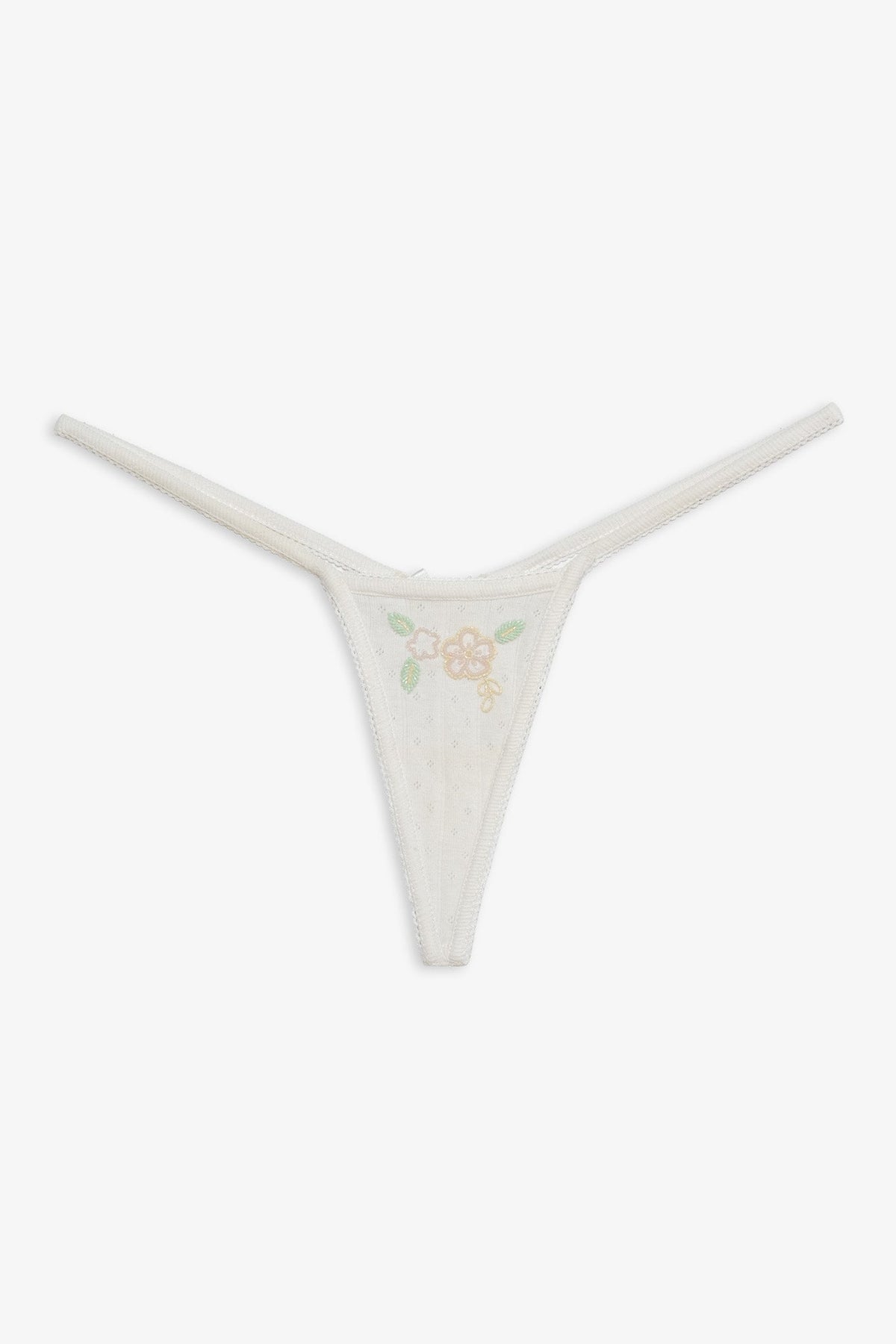 Sylvie Thong Panty White - For Love & Lemons