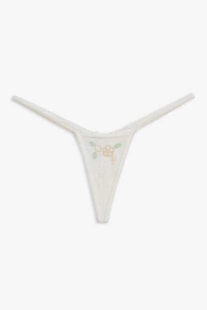 Sylvie Thong Panty White - For Love & Lemons