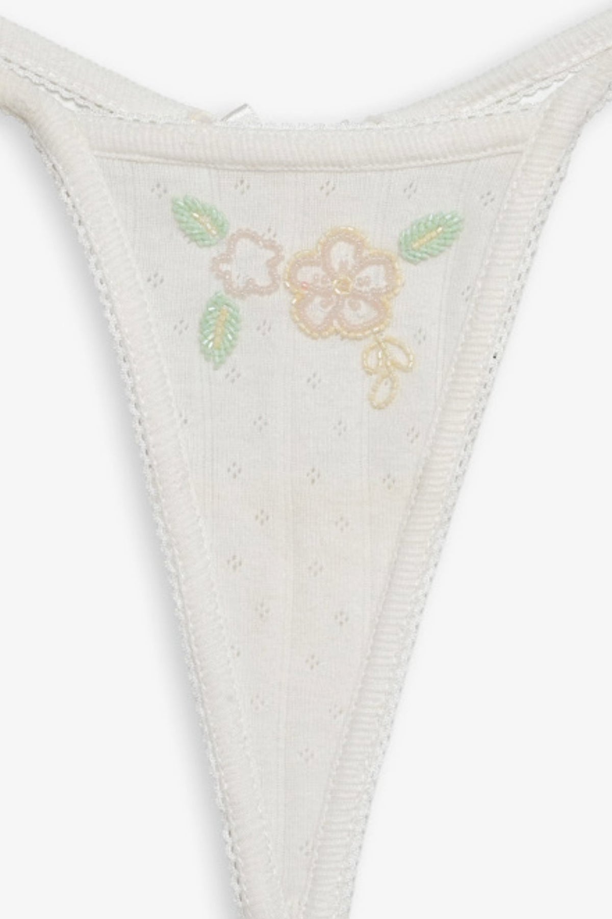 Sylvie Thong Panty White - For Love & Lemons