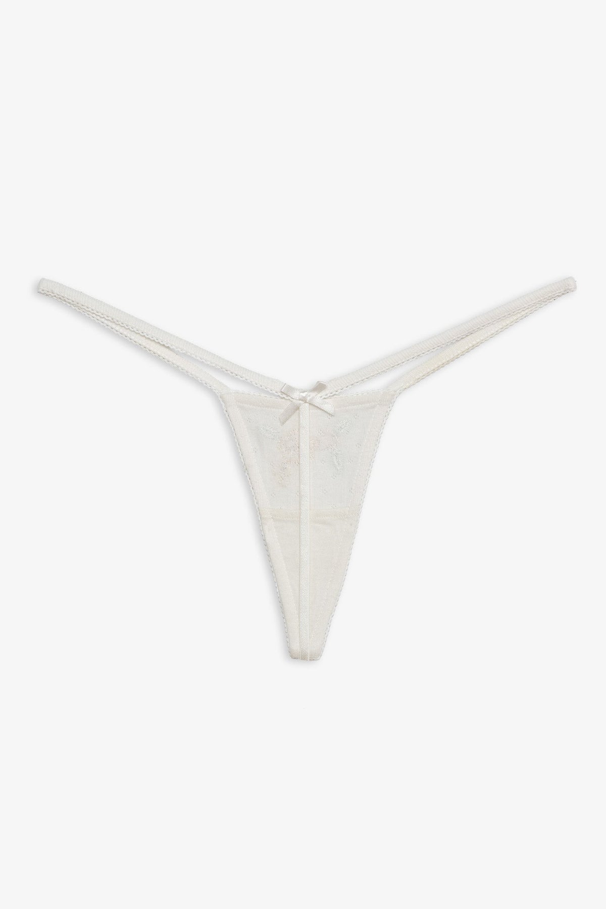 Sylvie Thong Panty White - For Love & Lemons