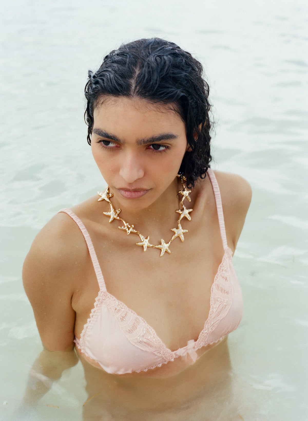 Seashell Beaded Bralette Peach - For Love & Lemons