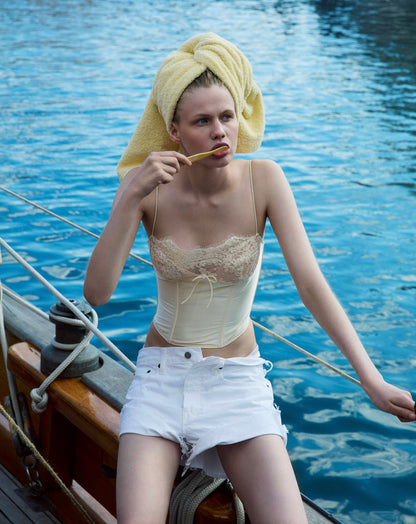 Victoria Bustier Cream - For Love & Lemons