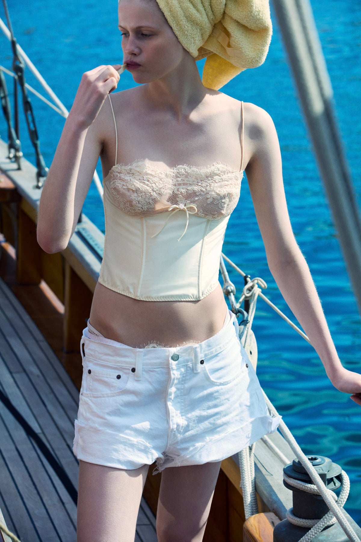 Victoria Bustier Cream - For Love & Lemons