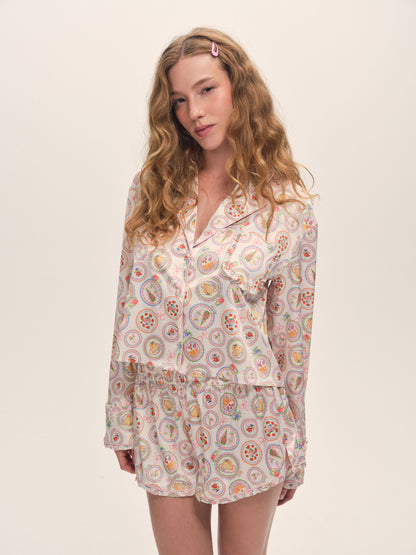Lailah PJ Set Cream - For Love & Lemons