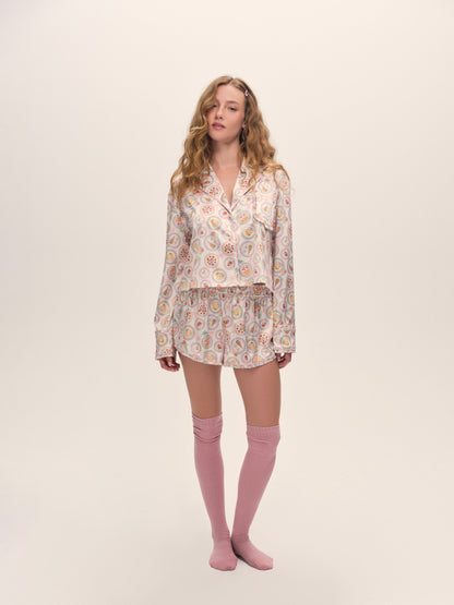 Lailah PJ Set Cream - For Love & Lemons
