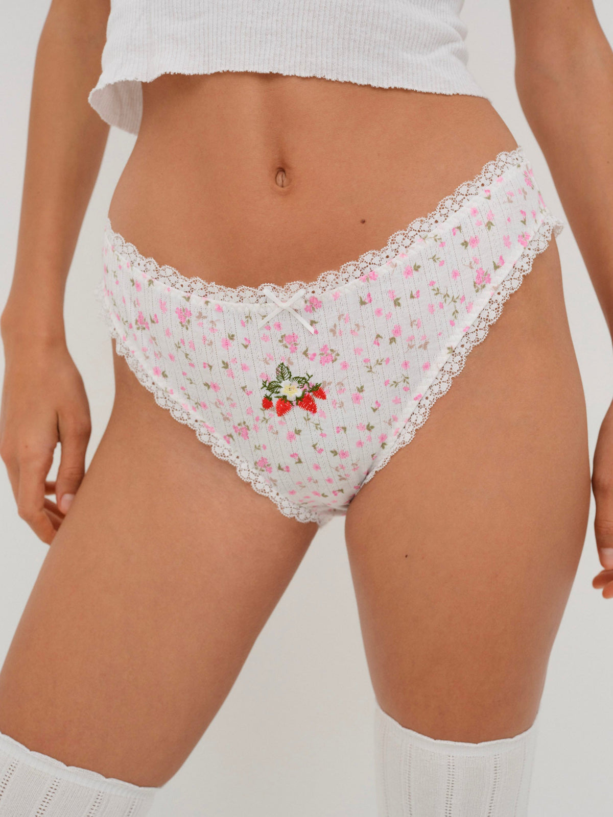 Floral Panty 3-Pack White - For Love & Lemons