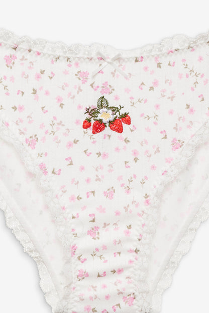 Floral Panty 3-Pack White - For Love & Lemons