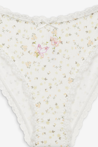 Floral Panty 3-Pack White - For Love & Lemons