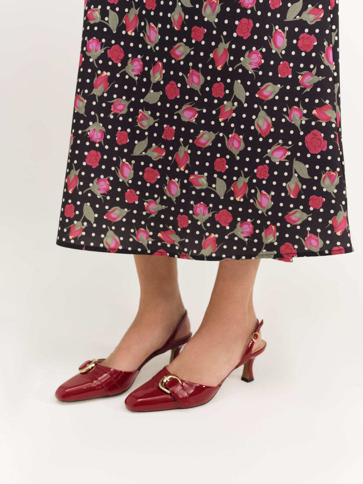 Marion Buckle Heel Oxblood - For Love & Lemons