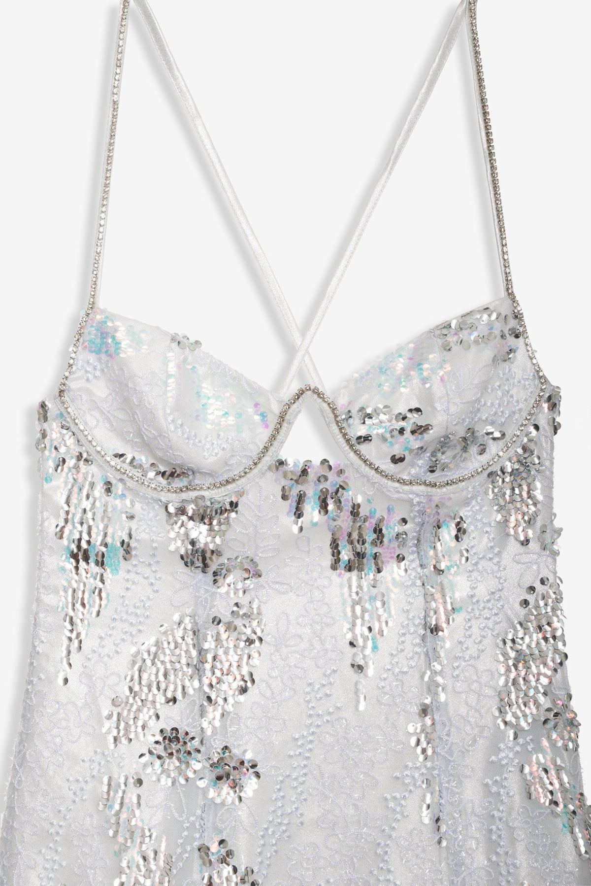 Opal Mini Dress Silver - For Love & Lemons