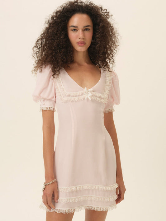 Ashley Mini Dress Pink - For Love & Lemons