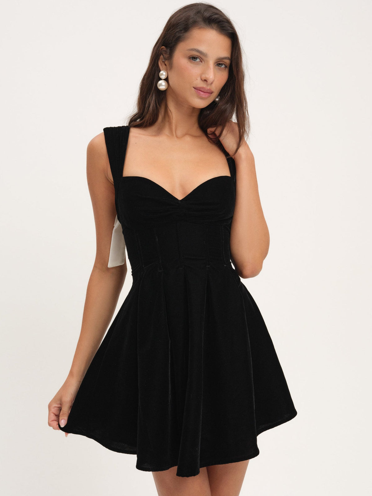 August Mini Dress Black - For Love & Lemons