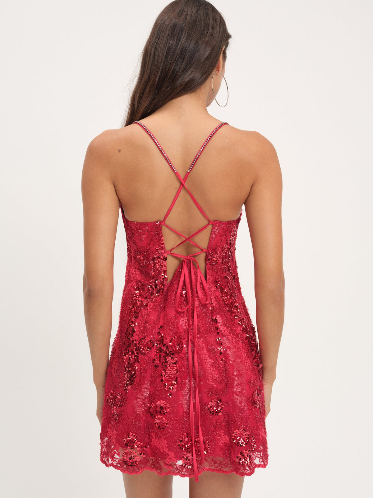 Opal Mini Dress Red - For Love & Lemons