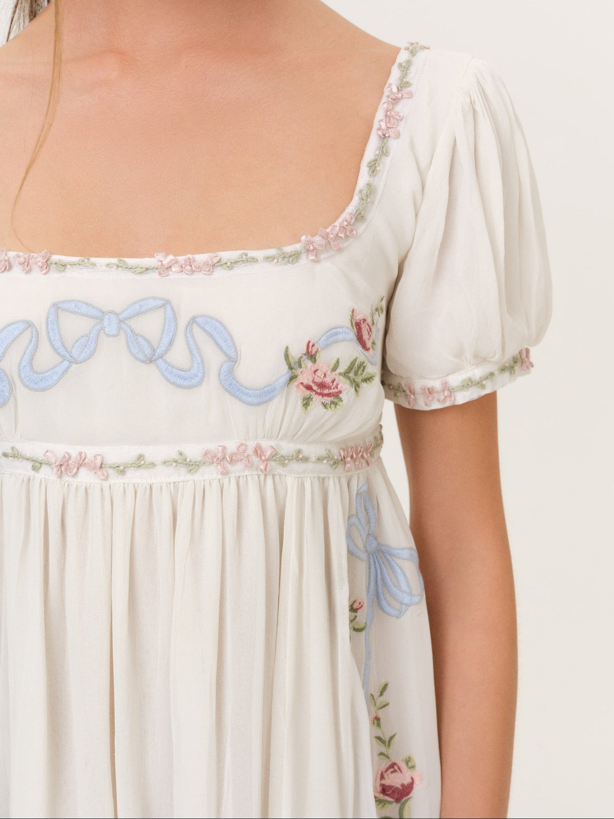 Rosemarie Mini Dress Cream - For Love & Lemons
