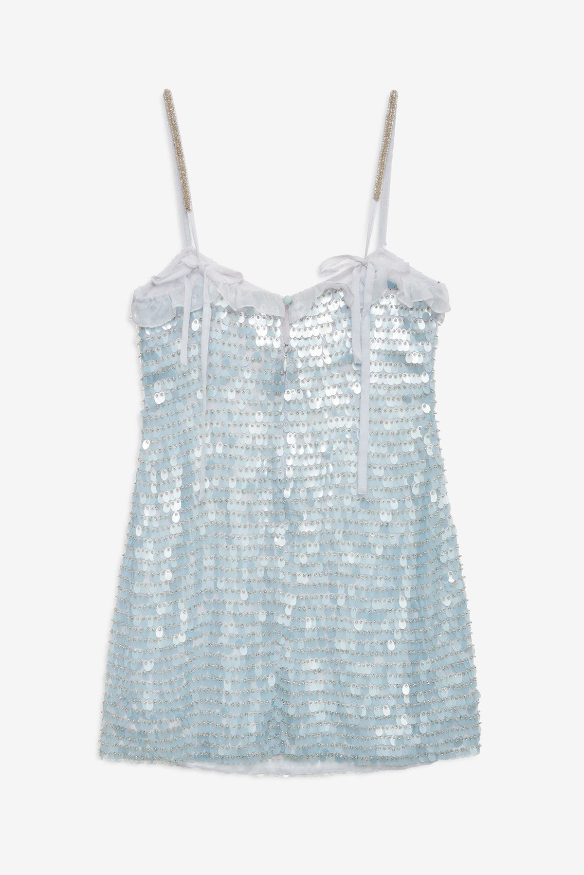 Layered Sequin Mini Dress Blue - For Love & Lemons