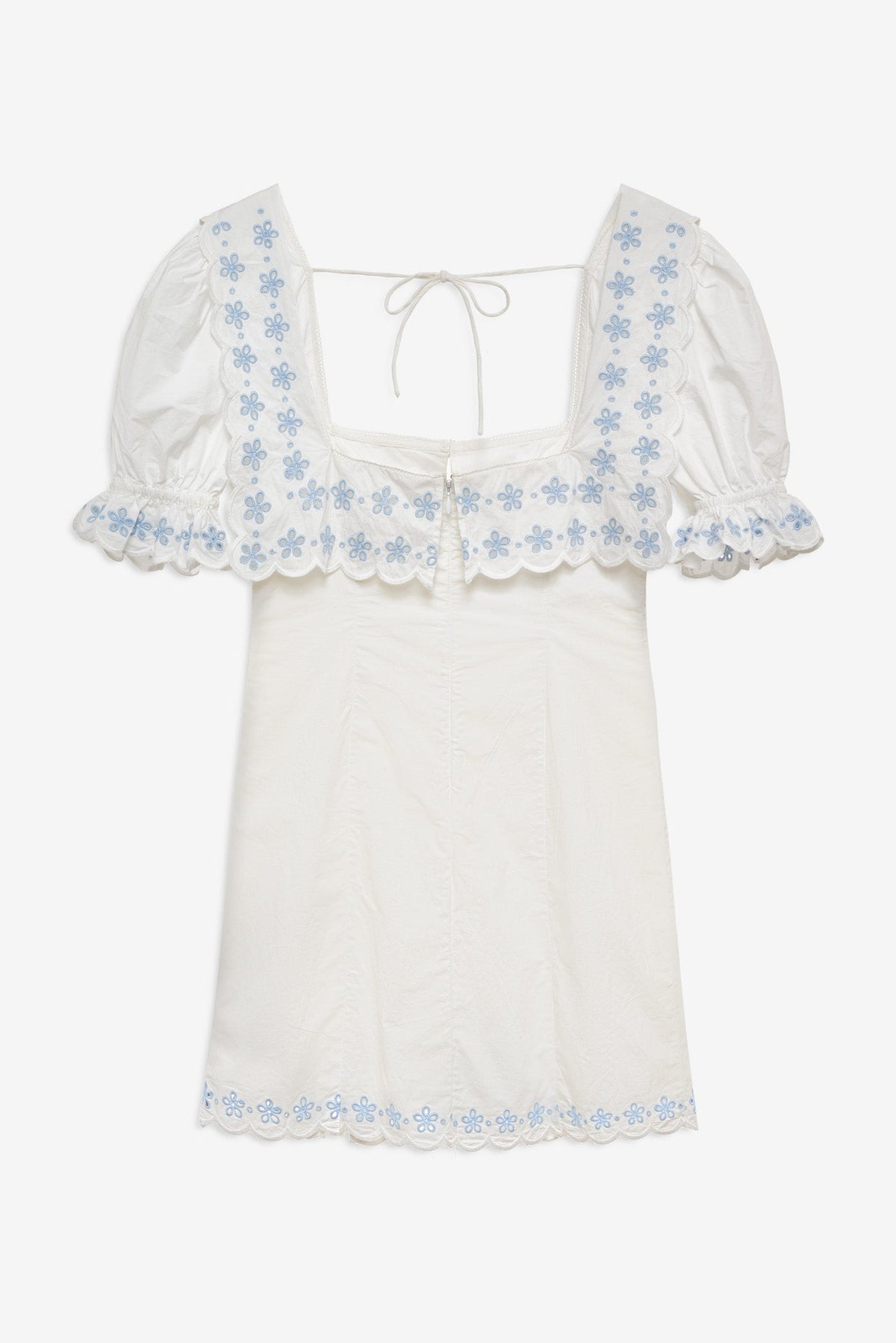 Poppy Collared Mini Dress White - For Love & Lemons