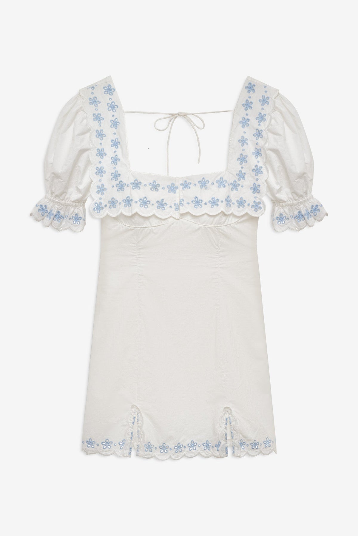Poppy Collared Mini Dress White - For Love & Lemons