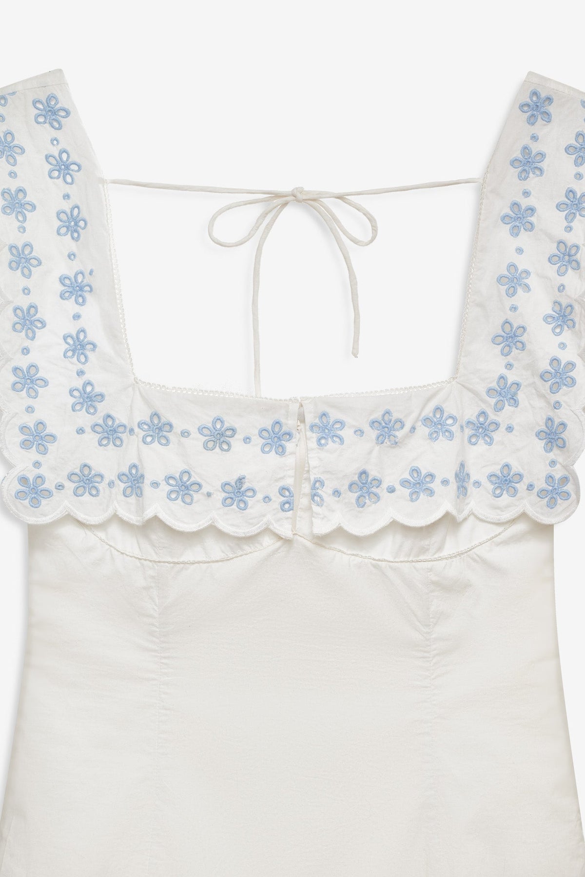 Poppy Collared Mini Dress White - For Love & Lemons