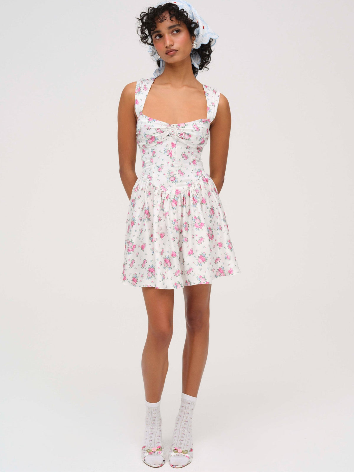 August Mini Dress White - For Love & Lemons
